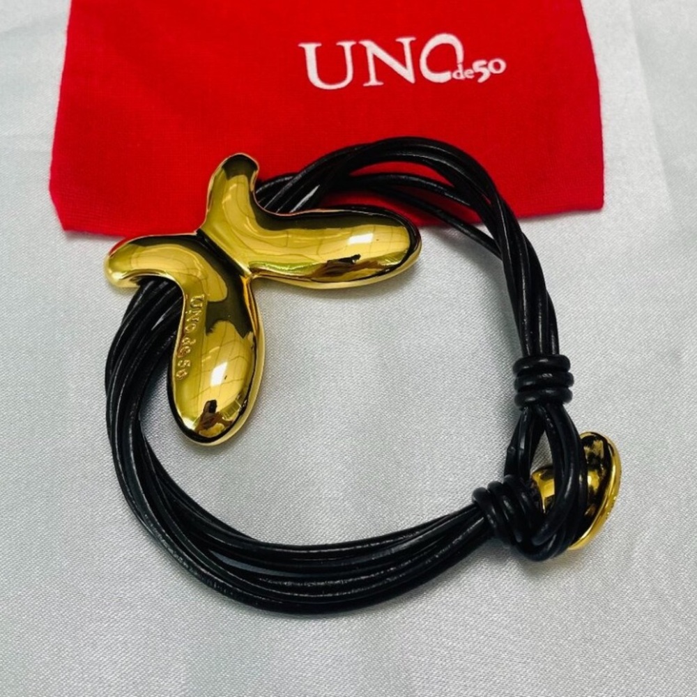 UNO de 50 Bracelet • Butterfly effect • Gold plated • Size M - Picture 6 of 14